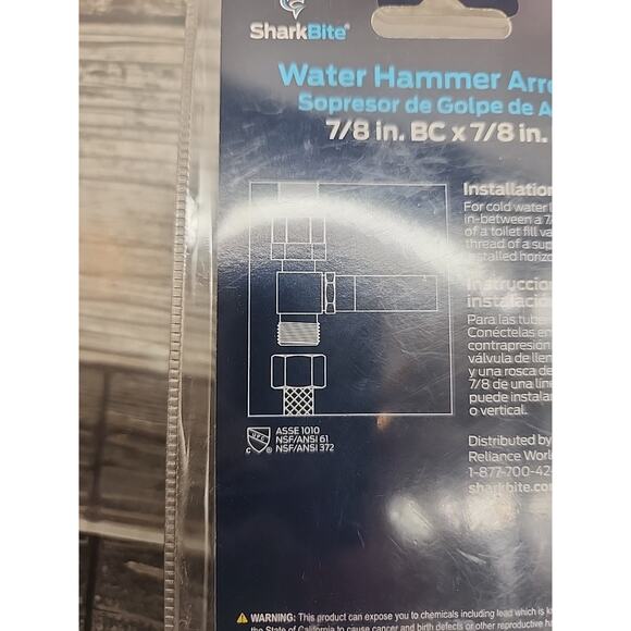 SharkBite Water Hammer Arrestor 7/8" BC 7/8" BC [wall 1] - Picture 9 of 13